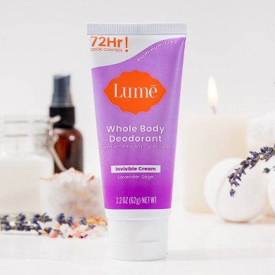 Lume Whole Body Women&#8217;s Deodorant - Invisible Cream Tube - Aluminum Free - Lavender Sage Scent - 2.2oz_7