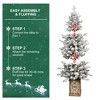 NAYSAYE Christmas Tree Stand 4FT Tree 396 Tips with Glitter Base and Metal Stand for Christmas Decorations, White and Green, 22"*48"*4.18" - 3 of 4