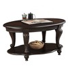 3-Piece Oval & Round Antique Coffee Table Set - 4 of 4