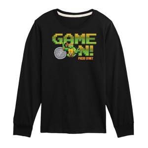 Boys' - Teenage Mutant Ninja Turtles - Game On Mike Long Sleeve Graphic T-Shirt - 1 of 4