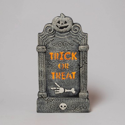 "Trick or Treat" Lit Foam Tombstone Halloween Decorative Prop - Hyde & EEK! Boutique™