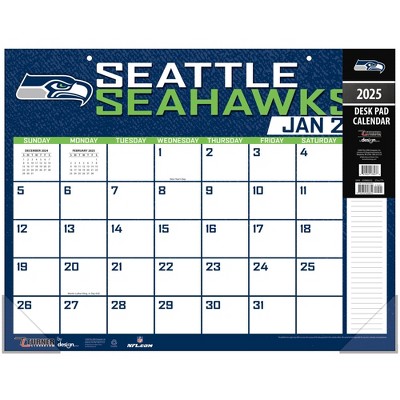 NFL Seattle Seahawks 2025 22"x17" Desk Calendar