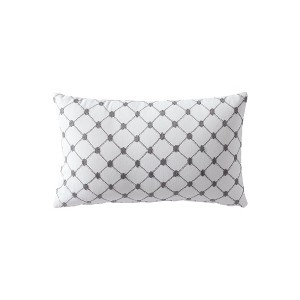 Linen Classique Dotted Windowpane Reversible Decorative Pillow - 1 of 3