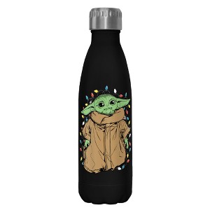 Star Wars The Mandalorian Jolly Grogu Stainless Steel Water Bottle - 1 of 3