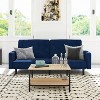 Emma and Oliver Plush Padded Upholstered Split Back Sofa Futon with Vertical Channel Tufting and Wooden Legs - image 2 of 4