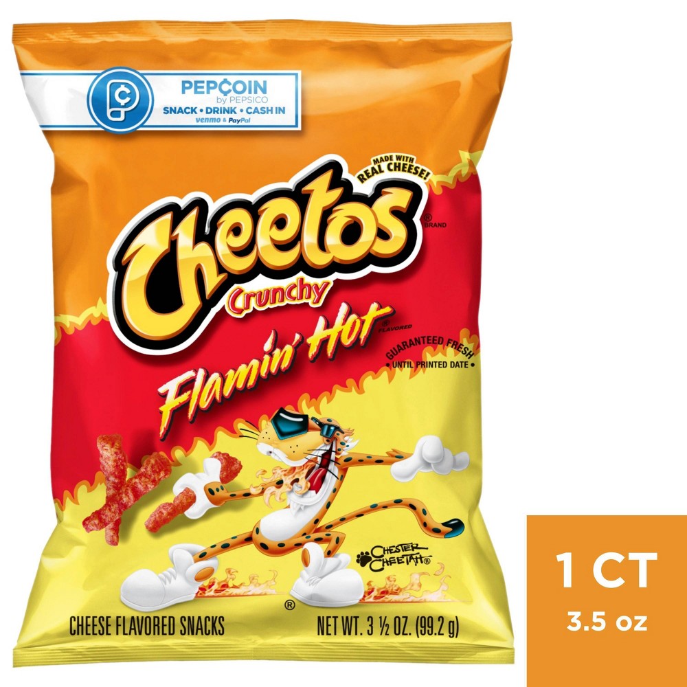 Cheetos Crunchy Flamin Hot Cheese Flavored Snacks - 3.5oz