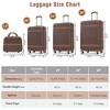 BEAFUP Hardshell Luggage Sets 4 Pieces 20"+24"+28" Luggages and Cosmetic Case Spinner Suitcase with TSA Lock Lightweight - 3 of 4