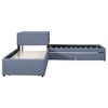 PAGED Twin Size Upholstered Daybed Modern Simple Wooden Bed Frame with 2 Storage Drawers and Backrest for Living Room - 3 of 4
