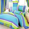 Slickblue 300 Thread Count Cotton Sheet Set - Fitted, Flat Sheets & Pillowcases, 14-Inch Deep Pocket, 4 Sizes, 5 Designs - 2 of 3