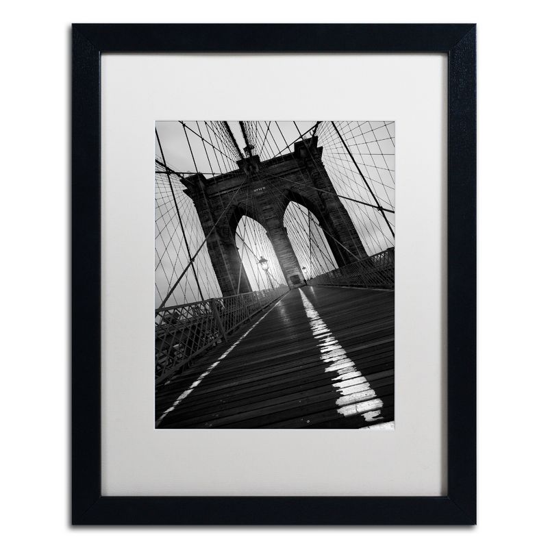 Trademark Fine Art -Moises Levy 'Brooklyn Bridge Study I' Matted Framed Art, 2 of 5