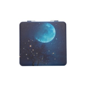 Unique Bargains Big Full Moon Makeup Mirror Navy Blue 1 Pc - 1 of 3