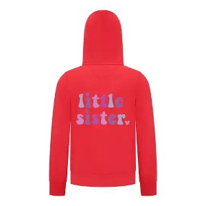 Everyday Kids Little Sister Girls Zip Up Hoodie – Cute Pastel Sibling Sweatshirt - 1 of 4