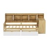 Merax L-Shaped Space-Saving Daybed with Desk, Cabinets, Open Storage & Drawers - 4 of 4
