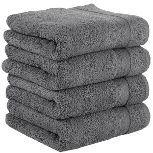 REGAL RUBY Quick-Dry 4 Pieces Hand Towel Highly Absorbent 100% Turkish Cotton Hand Towel for Bathroom Guests Pool Gym Camp Travel College Dorm Shower - 1 of 4