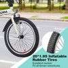 CAVINAS 20 Inch Folding Bike with Basket, 6-Speed City Bicycle with Phone Holder and Fenders, Dual V-Brake Portable Compact Commuter for Men and Women - 4 of 4