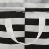 Design Imports Set of 2 Rectangle XL 12.5"x17.5"x10.5" Pe Coated Cotton Poly Laundry Bins Stripe Black - 3 of 4