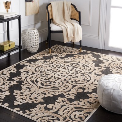 Stone and Beige Hand-Knotted Viscose Chenille Area Rug