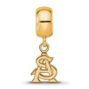 Black Bow Jewelry 14k Yellow Gold Plated Sterling Silver Arizona State Sun Devils NCAA Bead Charm - 3 of 4