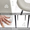Dining Chairs Set of 4, Modern Accent Chairs, with Sturdy Black Metal Legs - 4 of 4