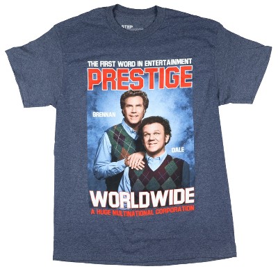 Seven Times Six Step Brothers T-Shirt Men's Prestige Worldwide Brennan and Dale Comedy Tee Blue