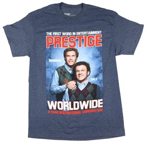 Seven Times Six Step Brothers T-Shirt Men's Prestige Worldwide Brennan and Dale Comedy Tee Blue - 1 of 3