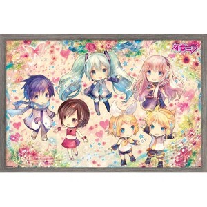Trends International Hatsune Miku - Floral Fantasy Framed Wall Poster Prints - 1 of 4