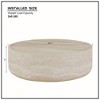 Round Coffee Table Faux MARS Pattern Cocktail Table Center Table Accent Table Sofa Side Table End Table - ModernLuxe - 4 of 4