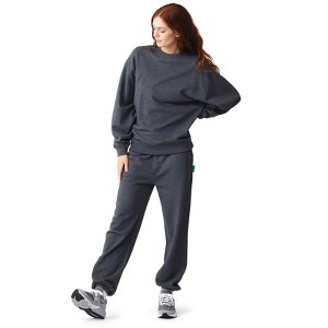 Future Planet Womens Saturn Premium Fleece Lined Soft Cotton Sweatpants Loose Fit Charcoal - 1 of 4