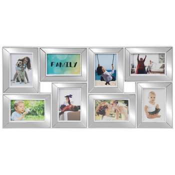 Northlight 27.5" White Trimmed Glass Encased Collage Photo Picture Frame Wall Decoration