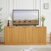 ModernLuxe Wavy Sideboard with Curved Design, Storage Cabinet Versatile TV Stand & Vintage Style Accent Cabinet - 3 of 4