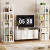 Besiost Freestanding Rotating Bookshlf, 4-Tier Corner Storage Shelf, Bookcase - 3 of 4