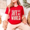 Joy To The World Block Distressed - Women's Short Sleeve Graphic T-Shirt - 3 of 4