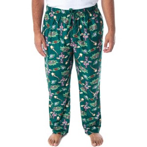 A Christmas Story Men's Movie inspired Allover Print Sleep Pajama Pants Green - 1 of 4