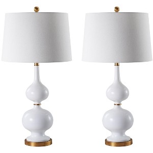Myla Table Lamp (Set of 2) - 31 Inch Height - TBL4119 - White/Gold - Safavieh - 1 of 4