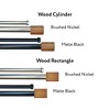 Linen Avenue Wood Rectangle Curtain Rod - 3 of 4