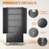 Metal Storage Cabinet with 2 Large Drawers, Lockable Steel Storage Cabinet with 3 Adjustable Shelves, for Home, Office, Garage, Classroom - 3 of 4