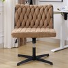 Armless Office Desk Chair No Wheels - 2 of 4