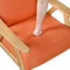 Okak Modern Accent Chair Living Room Chair with Comfy Fabric Upholstered 1pc Solid Rubber Wood Stylish Armchair for Reading Room Bedroom - 3 of 4