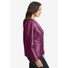 Jessica London Women's Plus Size Leather Lady Jacket - 4 of 4