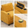 Hyleory Upholstered Chenille Storage Reception Loveseat for Living Room Bedroom - 3 of 4