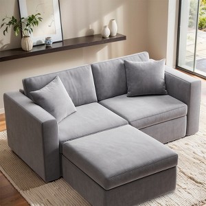 Gymojoy 71"/99.3"/118.1" Loveseat Cloud Sofa Modular Sectional Couch with Deep Seat for Living Room - 1 of 4