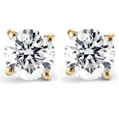 Pompeii3 1 Ct. T.w. Genuine White Diamond Studs 14k White Or Yellow ...