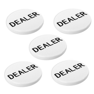 GSE 2" Casino Texas Hold'em Poker Dealer Puck Buttons (5-Pack) - 1 of 4