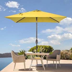 Sonkuki 6.5 FT Outdoor Patio Umbrella Market Table Umbrella With a Crank for Garden, Deck and Pool - 1 of 4