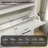 Coolmee Shoe Storage Cabinet, Farmhouse Shoe Organizer with 4 Flip Drawers and Open Storage, Freestanding Narrow Shoe Rack for Entryway, Hallway - 2 of 4