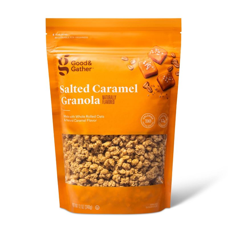 Salted Caramel Naturally Flavored Granola - 12oz - Good &#38; Gather&#8482;, 1 of 8