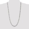Black Bow Jewelry Men's 6.75mm Sterling Silver, Solid Figaro Chain Necklace - 2 of 4