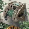 Suncast Handler 200 Foot Resin Wall Mounted Outdoor Garden Hose Reel with Storage Tray for 0.63-Inch Standard Vinyl Hose, Taupe,4 Pack - 3 of 4