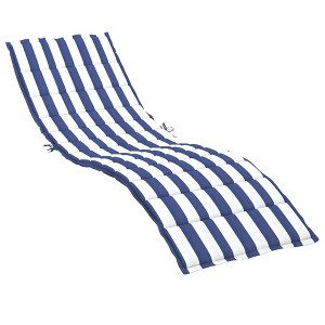 vidaXL Oxford Fabric Sun Lounger Cushion with Foam Fiber Filling, Versatile Use, Perfect Fitting Design - 1 of 4