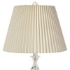 Vienna Full Spectrum Jolie Traditional Table Lamps 26" High Set of 2 Clear Crystal Glass Ivory Pleat Drum Shade for Bedroom Living Room Nightstand - 2 of 4